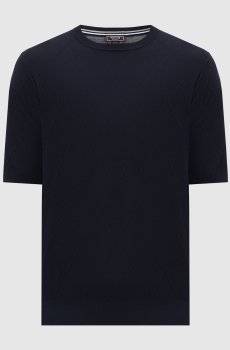 Синяя футболка в узор