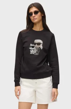 Женский черный свитшот ikon rs duo Черный XS Karl Lagerfeld A3W20069
