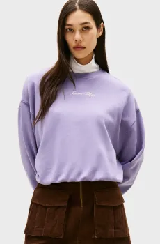 Женский сиреневый свитшот CLASSIC SCRIPT TERRY Сиреневый M Tommy Hilfiger WW0WW48269