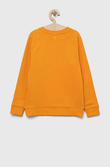 Детская кофта Guess цвет оранжевый однотонная