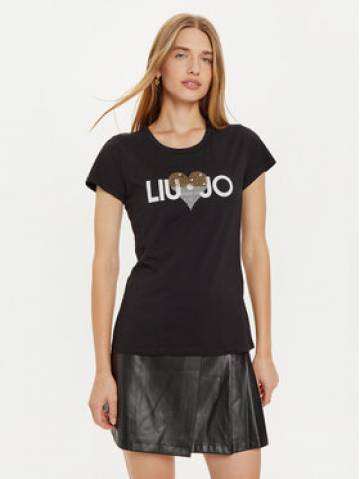 Liu Jo Футболка WF4416 JS923 Чорний Regular Fit Liu Jo Футболка WF4416 JS923 Чорний Regular Fit