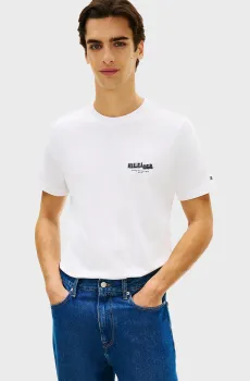 Мужская белая футболка PHOTO Белый XXL Tommy Hilfiger MW0MW42389
