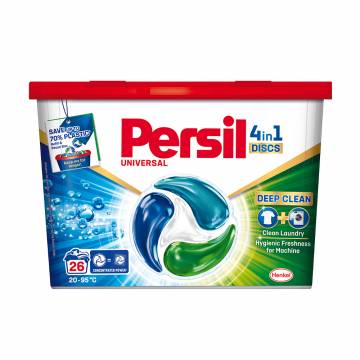Диски для стирки Persil Universal 4 in 1 Discs Deep Clean, 26 стирок, 26 шт Диски для стирки Persil Universal 4 in 1 Discs Deep Clean, 26 стирок, 26 шт