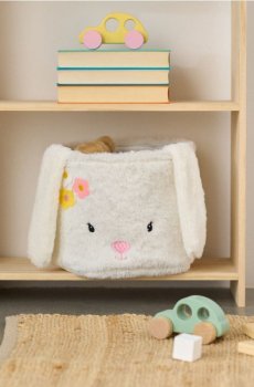 Кошик для зберігання із зайчиком - білий