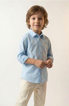 Бавовняна сорочка - блакитний