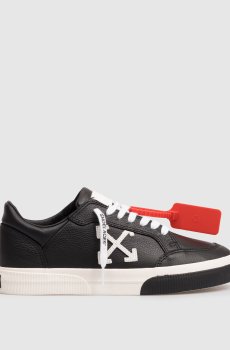 Черные кожаные кроссовки Vulcanized с эмблемой