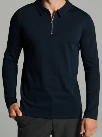 Поло світшот - темно-синій