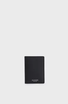 Мужской черный кожаный кошелек TH SAFFIANO BIFOLD & ZIP Черный ONESIZE Tommy Hilfiger AM0AM12306