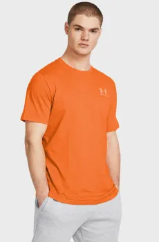 Мужская оранжевая футболка UA M SPORTSTYLE LC SS Оранжевый S Under Armour 1326799-810