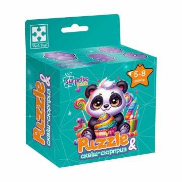 Пазлы Vladi Toys Панда, с сюрпризом и сквишем, 22*23 см, от 5 лет, 180 деталей (VT8030-08) Пазлы Vladi Toys Панда, с сюрпризом и сквишем, 22*23 см, от 5 лет, 180 деталей (VT8030-08)
