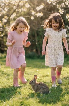 Ребристі сукні з воланами, набір із 2 шт. - різнобарвний