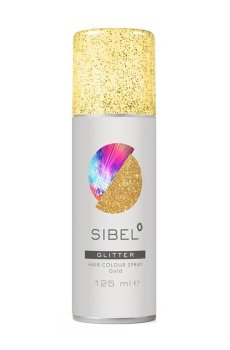 Спрей для волос Sibel Hair Colour Spray Glitter с блестками, Золотой, 125 мл