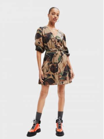 Desigual Сукня-сорочка Rosa 22WWVW23 Коричневий Regular Fit Desigual Сукня-сорочка Rosa 22WWVW23 Коричневий Regular Fit