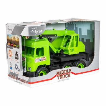 Машинка Tigres Middle truck Кран зелений в коробці (39483) Машинка Tigres Middle truck Кран зелений в коробці (39483)
