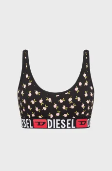 Женский черный топ с узором UFSB-ORIBA REGGISENO Черный XS Diesel A13122 0PLDE