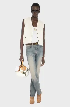 Женский белый жилет Mally Белый M-L ZADIG&VOLTAIRE KWCA01685_VANILLE