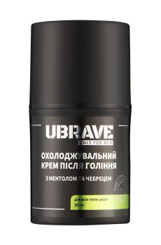 Мужской охлаждающий крем после бритья Vesna UBrave Only For Men с ментолом и тимьяном, 50 мл