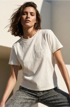 Футболка з короткими рукавами - кремовий