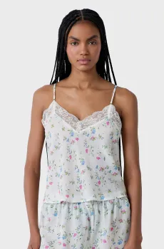 Женский белый топ с узором PRATI Белый L Etam 6552368