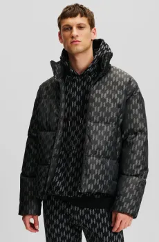 Мужская черная куртка с узором Черный 50 Karl Lagerfeld 544529.505018;990