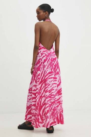 Платье Answear Lab цвет розовый maxi oversize Платье Answear Lab цвет розовый maxi oversize