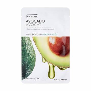 Тканевая маска для лица The Face Shop Real Nature Avocado Face Mask c экстрактом авокадо, 20 г Тканевая маска для лица The Face Shop Real Nature Avocado Face Mask c экстрактом авокадо, 20 г