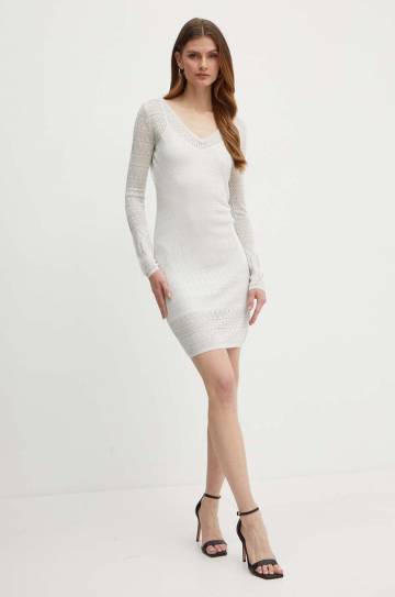 Платье Marciano Guess HYDRA цвет серый mini прямое 4GGK05 5811Z Платье Marciano Guess HYDRA цвет серый mini прямое 4GGK05 5811Z