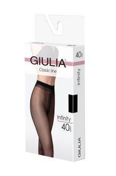 Уценка! Колготки женские Giulia Infinity классические, без шортиков, 40 DEN, Nero, размер 5 (Smart Box)