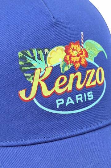 Детская хлопковая кепка Kenzo Kids с принтом Детская хлопковая кепка Kenzo Kids с принтом