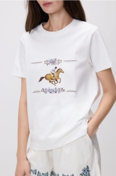 Reserved - Бавовняна футболка з принтом - білий - 159JX-00X