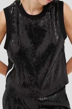 Женский черный топ Черный M DKNY DP3T9428