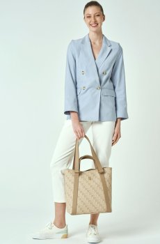 Pierre Cardin Paris Printed Structured Tote Bag