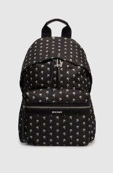 Черный рюкзак в принт эмблемы mini Palms