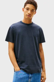 Мужская темно-синяя футболка ENTRY Синий L Tommy Jeans DM0DM22336