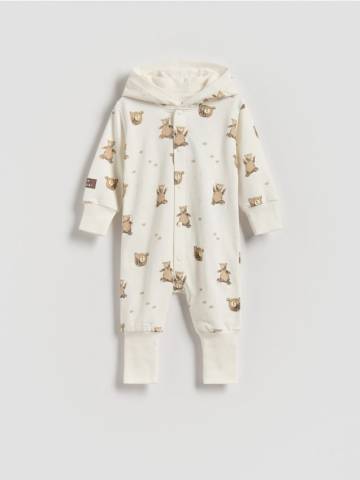 Reserved - Бавовняний комбінезон - кремовий - 375FP-01X