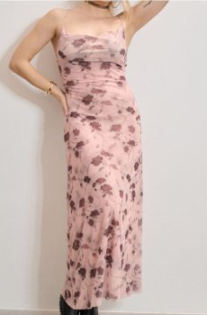 Сукня міді з візерунком - різнобарвний