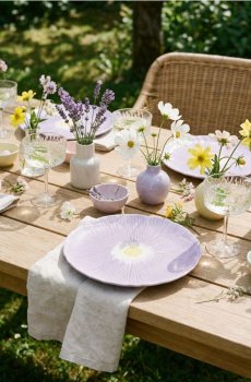 Керамічна тарілка у формі квітки - Фіолетовий