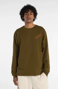 Мужской зеленый лонгслив AAthletics Runners Map Зеленый XXL New Balance MT53917WDL