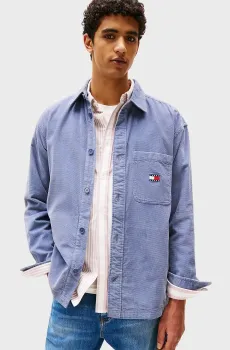 Мужская синяя рубашка BRICK CORD Синий L Tommy Jeans DM0DM21698