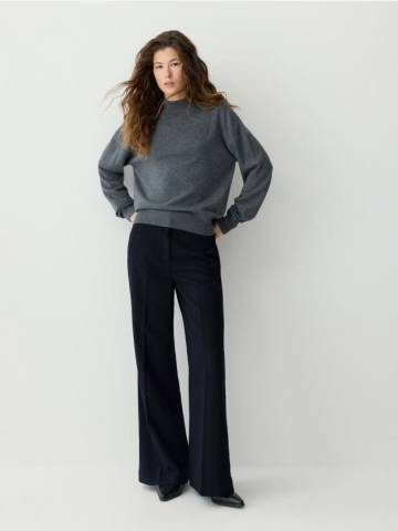 Reserved - Светр з мериносової вовни - темно-сірий - 670GJ-90M