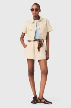 Женский бежевый жакет Бежевый 36 MAJE MFPVE00790_Ecru