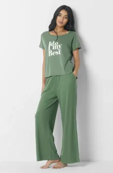 Женская зеленая футболка DENIZ Зеленый L Etam 6541433