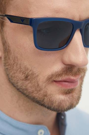 Солнцезащитные очки Emporio Armani мужские цвет синий Солнцезащитные очки Emporio Armani мужские цвет синий