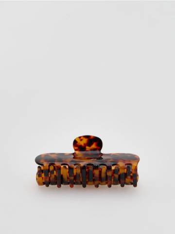 Reserved - Затискач для волосся - коричневий - 243FD-88X