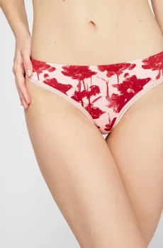 Женские розовые трусики с узором Розовый S Calvin Klein 000QF4480E