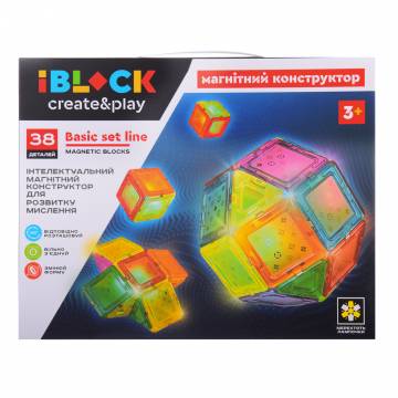 Магнітний конструктор IBLOCK 38 деталей (PL-921-249) Магнітний конструктор IBLOCK 38 деталей (PL-921-249)