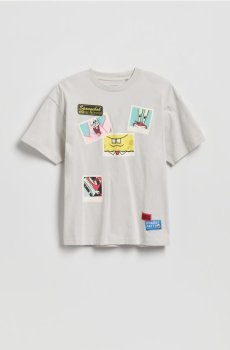 Reserved - Футболка SpongeBob - бежевий - 996IS-08X
