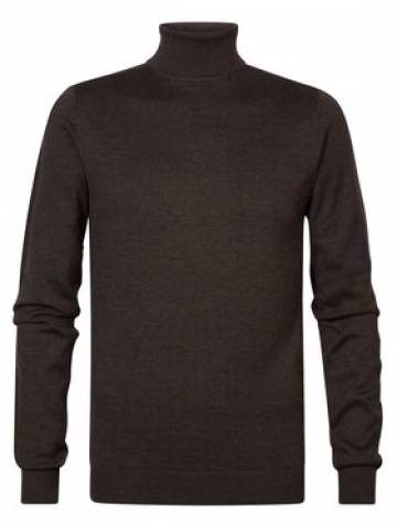 Petrol Industries Светр M-3030-KWC260 Коричневий Slim Fit Petrol Industries Светр M-3030-KWC260 Коричневий Slim Fit