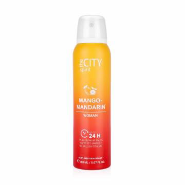 Парфюмированный дезодорант спрей для тела Mango-Mandarin The City Spirit женский, 150 мл Парфюмированный дезодорант спрей для тела Mango-Mandarin The City Spirit женский, 150 мл