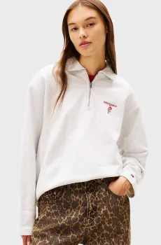 Женская светло-серая спортивная кофта ROSE Серый L Tommy Jeans DW0DW22182